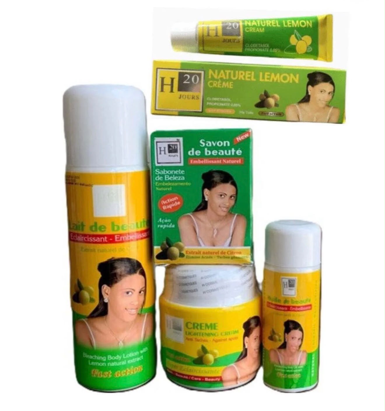 Coffret Naturel Lemon H20 avec savon, lait et crème de soin au citron