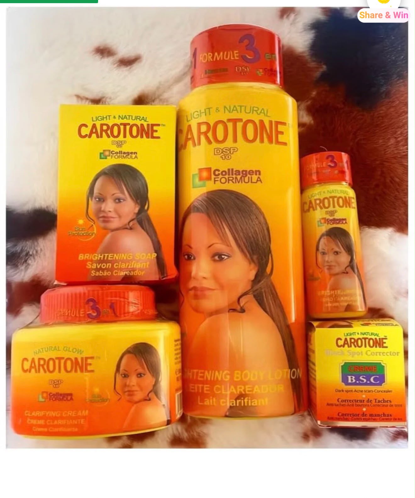 Coffret Carotone Collagen Formula avec soins corps clarifiants