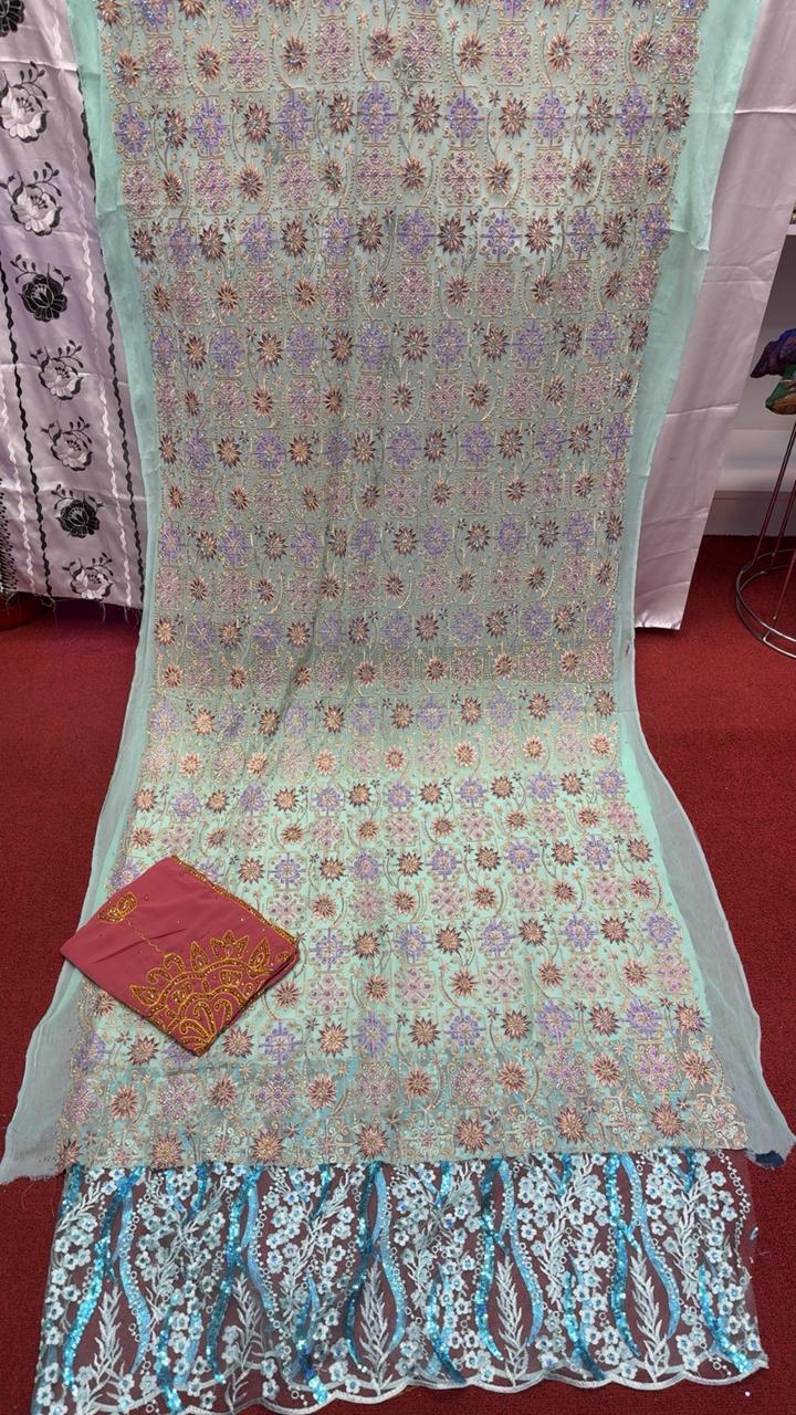Salouva 3PICE - Rose poudré broderie fleurs dorées