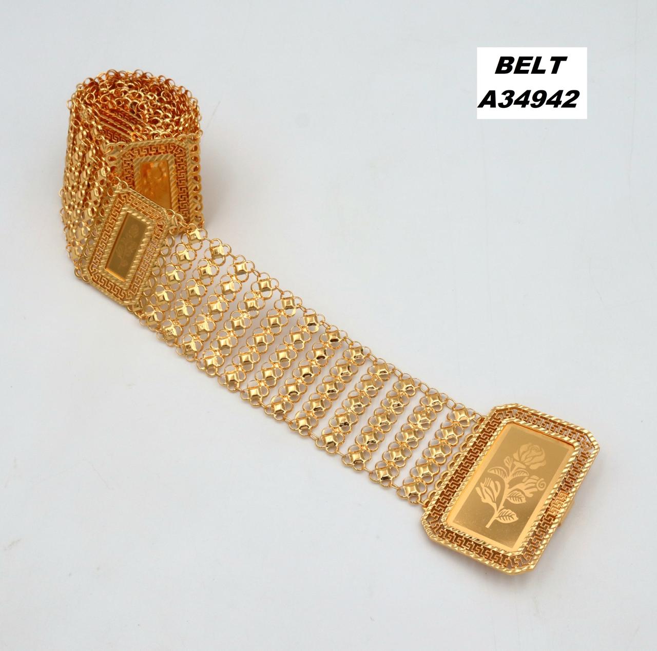 Parure 4 pièces plaqué or maille plate A36815