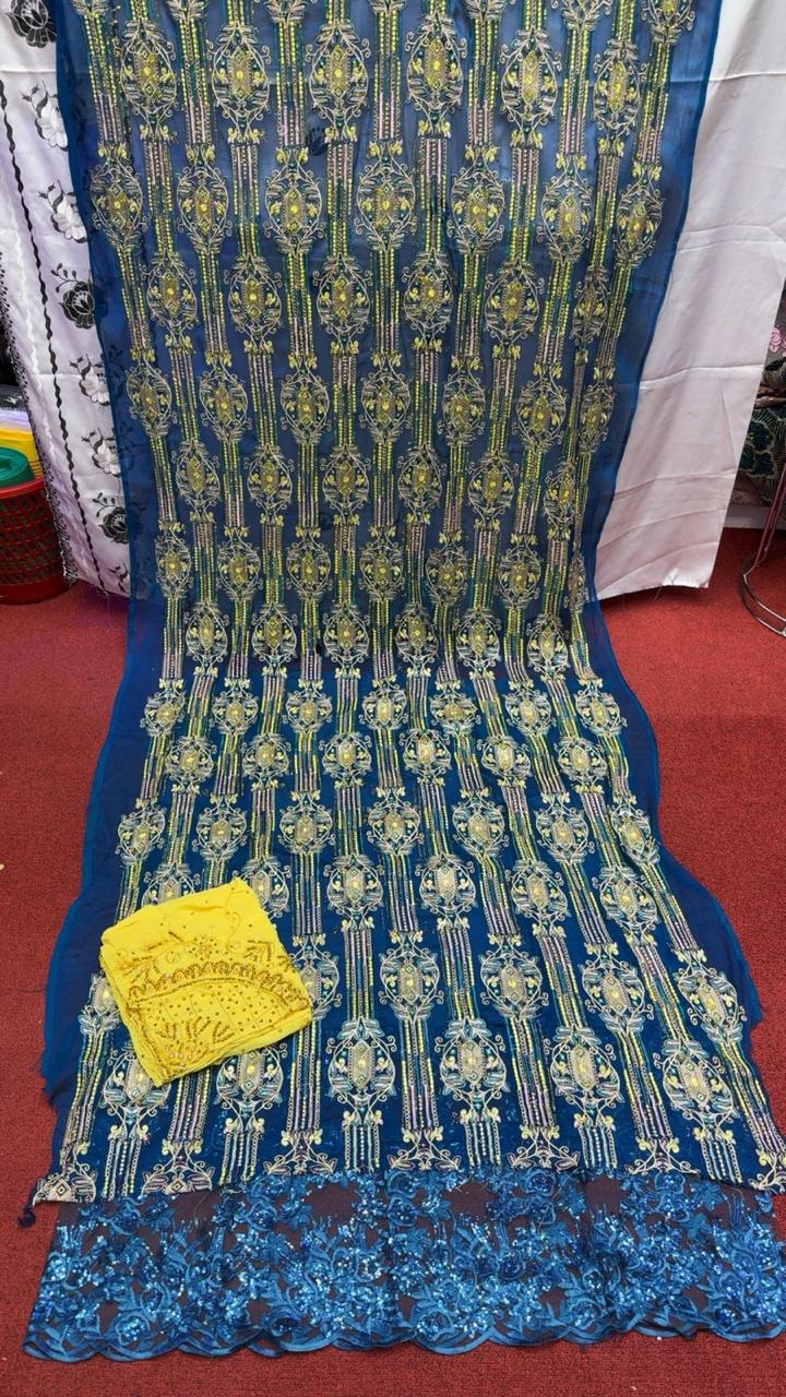 Salouva 3PICE - Blanc broderie jaune fleurs 3D