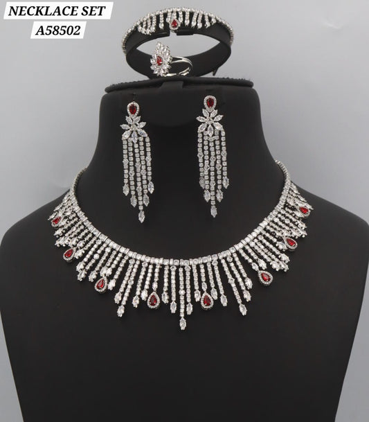 Parure locket set anneau doré texturé zircons réf A58010