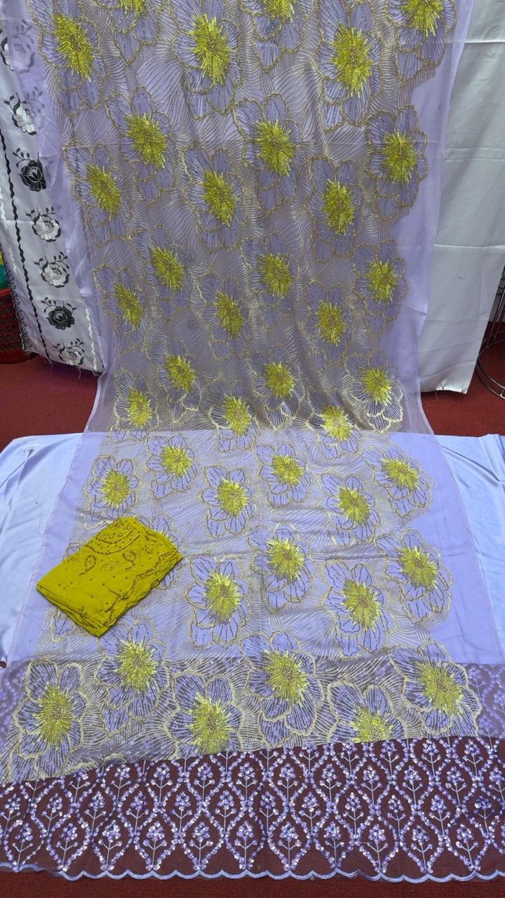 Salouva 3PICE - Menthe broderie florale dorée