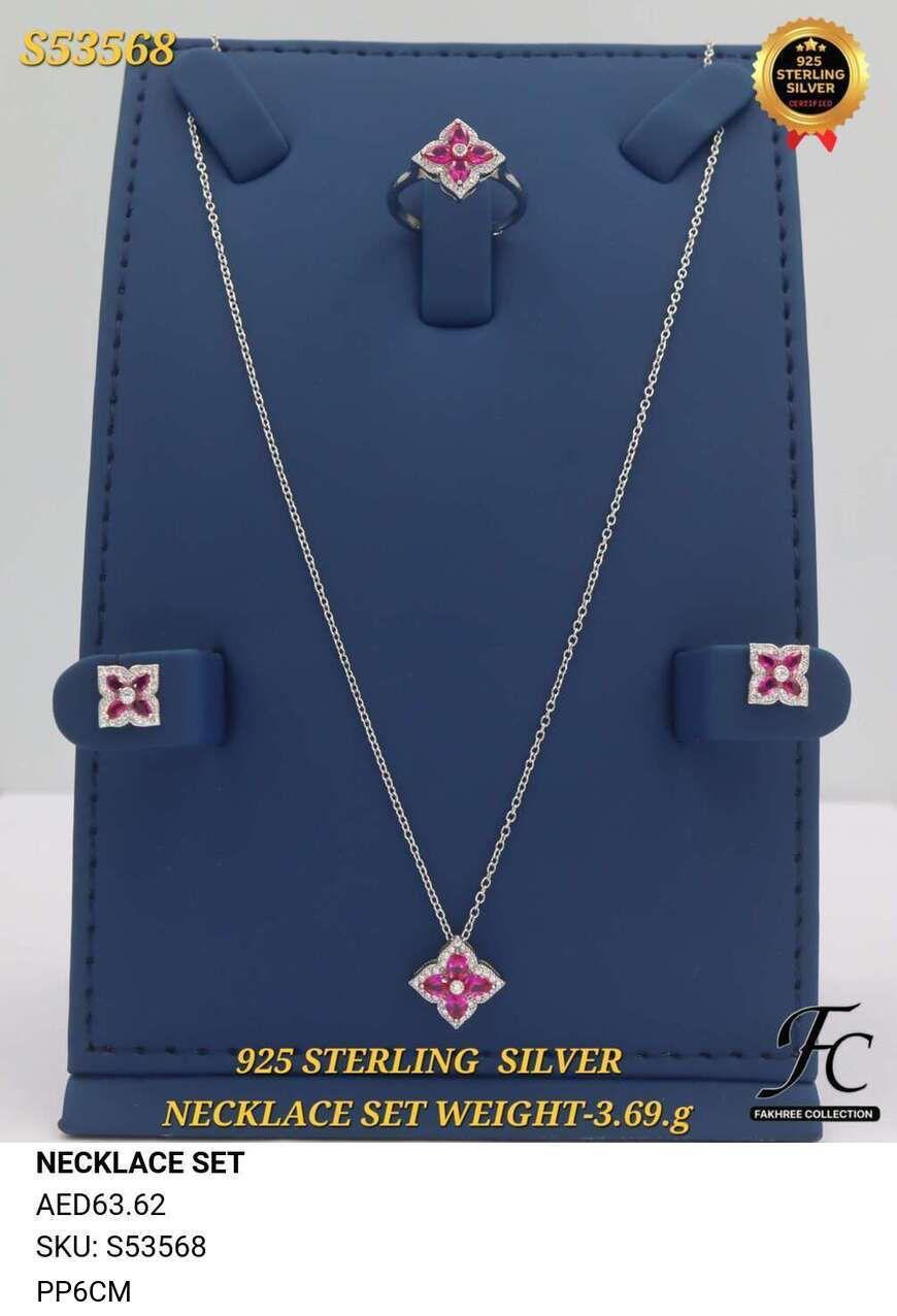 Parure collier dorée saphirs et zircons édition nuit bleue