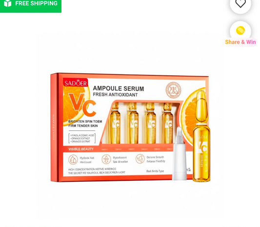 Coffret Sadoer VC Ampoule Serum Fresh Antioxidant à la vitamine C