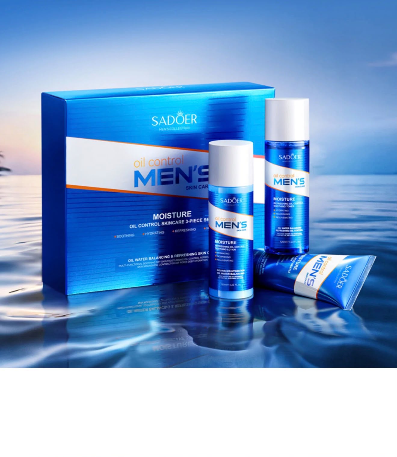 Coffret Sadoer Men’s Oil Control 3 pièces pour les soins du visage homme