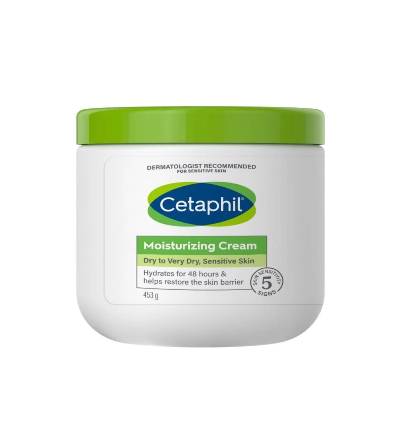 Crème hydratante Cetaphil 453 g pour peaux sèches à très sèches et sensibles