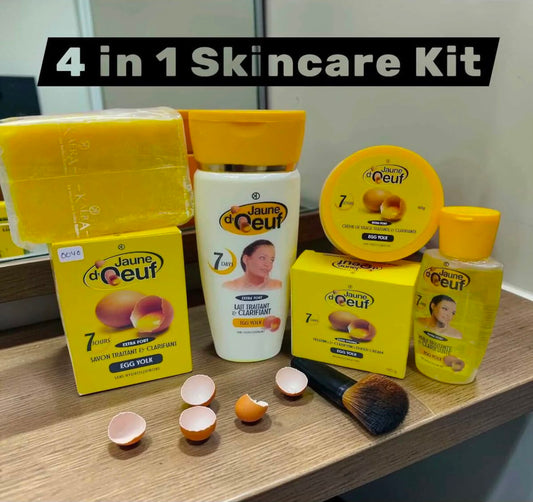 Coffret Lemon Clear avec savon exfoliant, lotion corporelle, tube de soin et huile éclaircissante